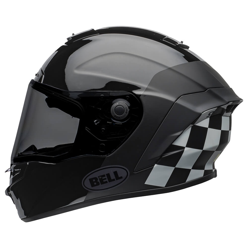 Capacete Bell Star Dlx Mips Lux Checkers Matte Gloss Black