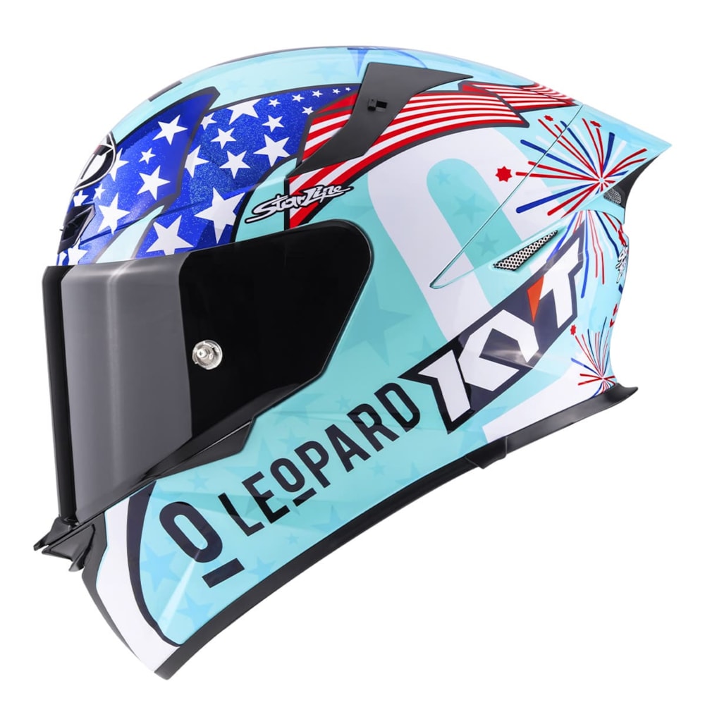 Capacete KYT TT-REVO Leopard Americas Replica