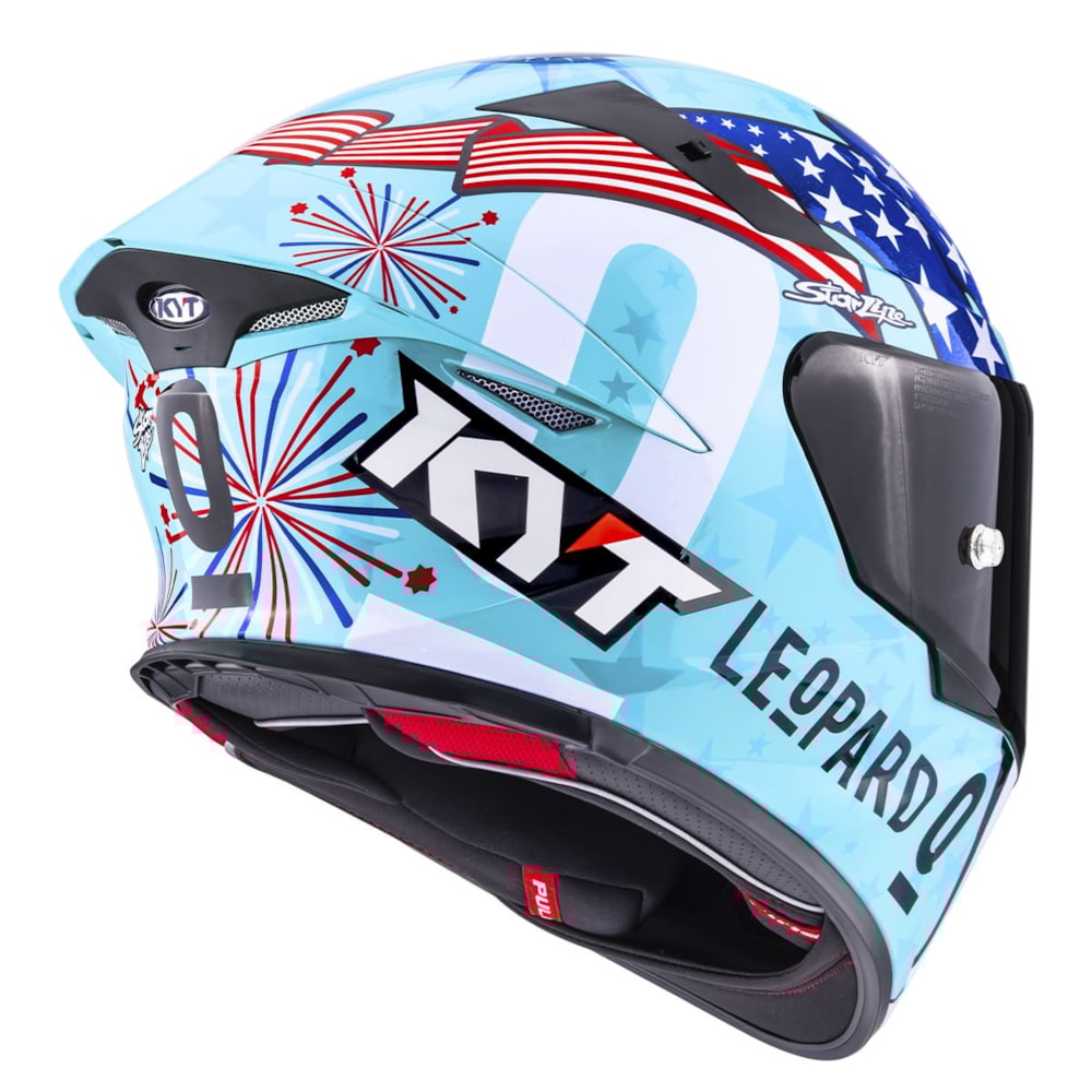 Capacete KYT TT-REVO Leopard Americas Replica