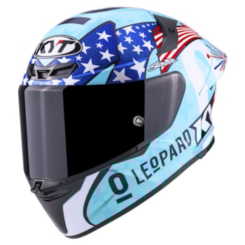 Capacete KYT TT-REVO Leopard Americas Replica