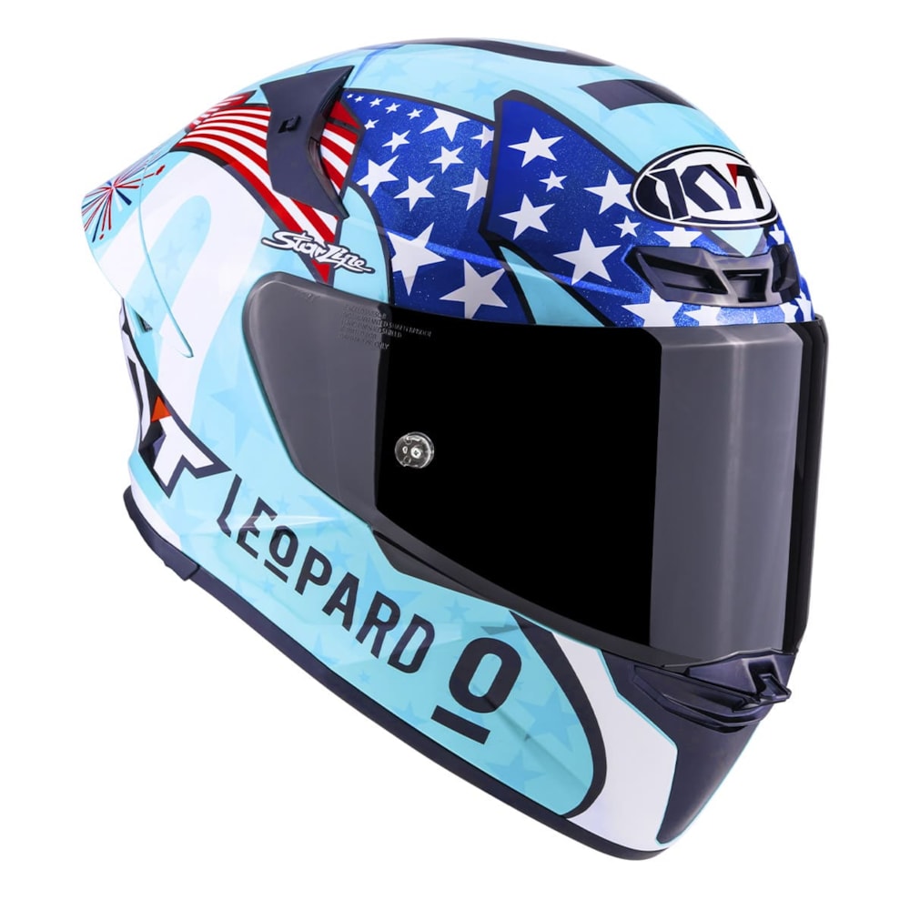 Capacete KYT TT-REVO Leopard Americas Replica
