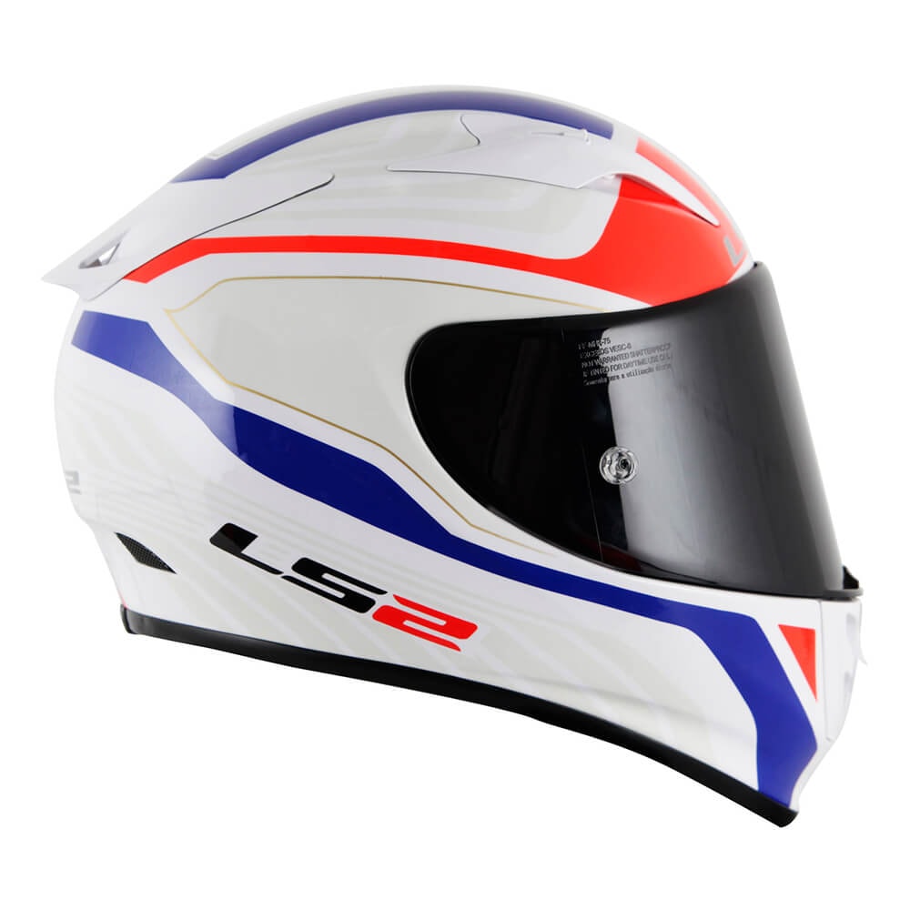 Capacete LS2 Arrow R FF323 Burner Branco/Vermelho/Azul