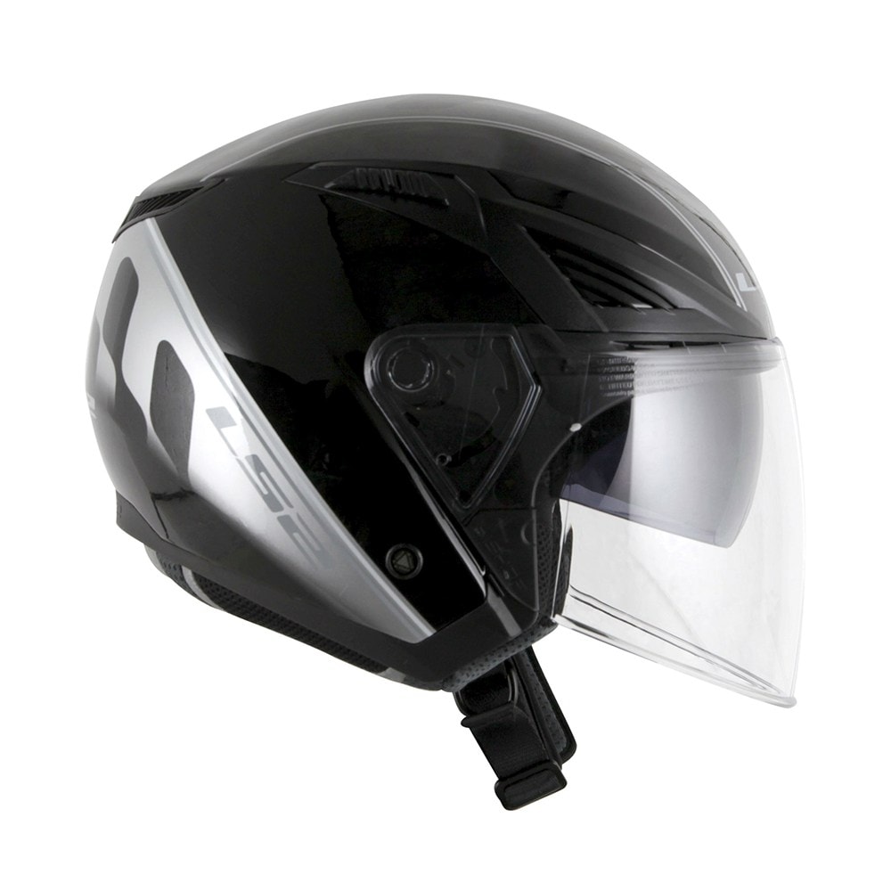 Capacete LS2 Bishop OF586 Atom Preto/Titanium