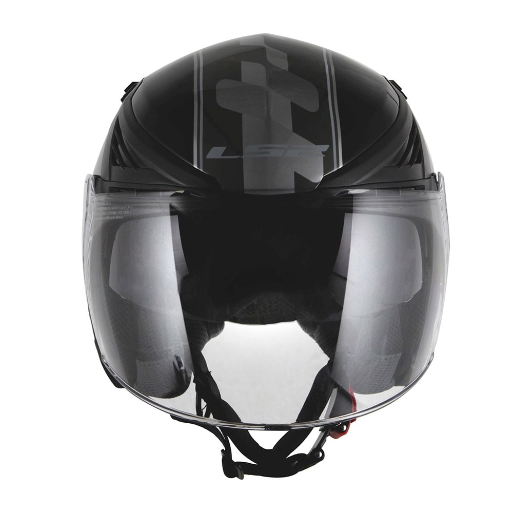 Capacete LS2 Bishop OF586 Atom Preto/Titanium