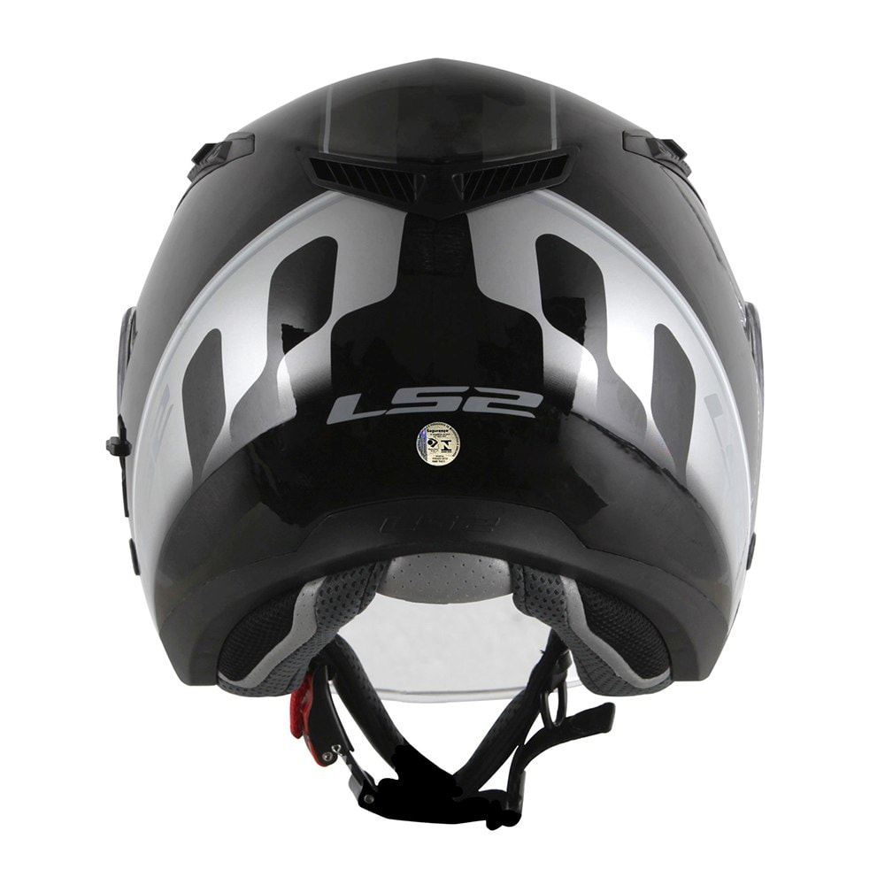 Capacete LS2 Bishop OF586 Atom Preto/Titanium