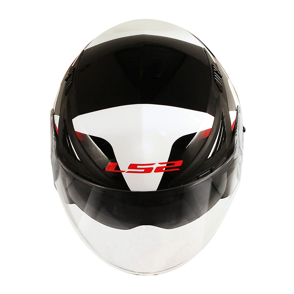 Capacete LS2 Bishop OF586 Tyrell Branco/Vermelho