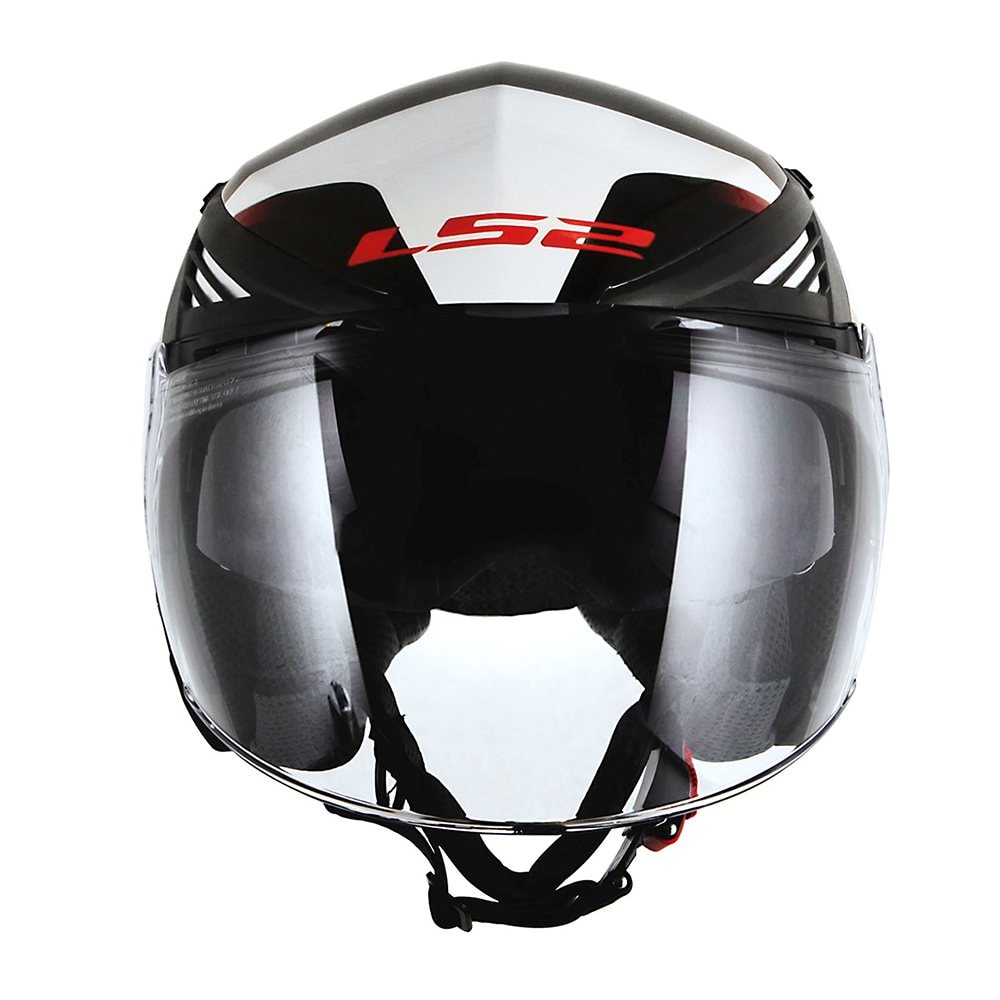 Capacete LS2 Bishop OF586 Tyrell Branco/Vermelho