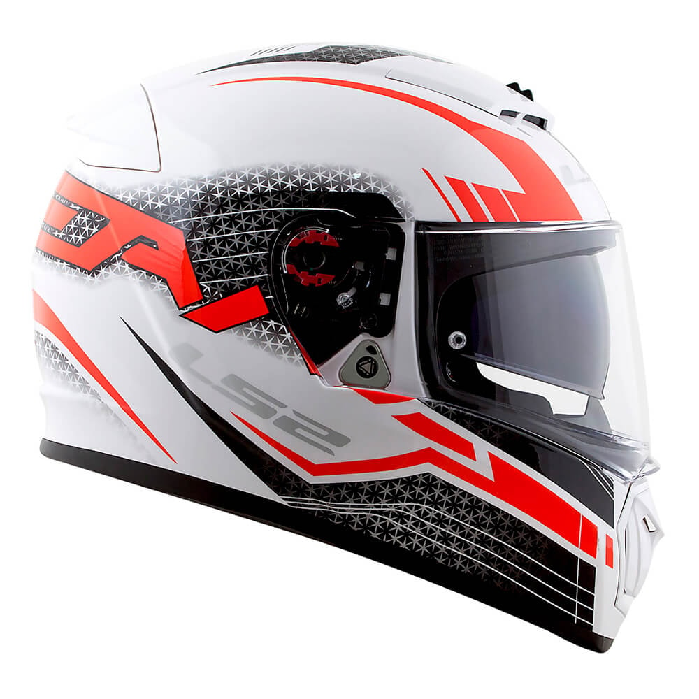 Capacete LS2 Breaker FF390 Split Branco/Vermelho