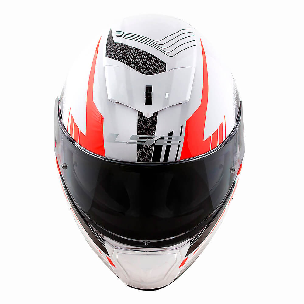 Capacete LS2 Breaker FF390 Split Branco/Vermelho