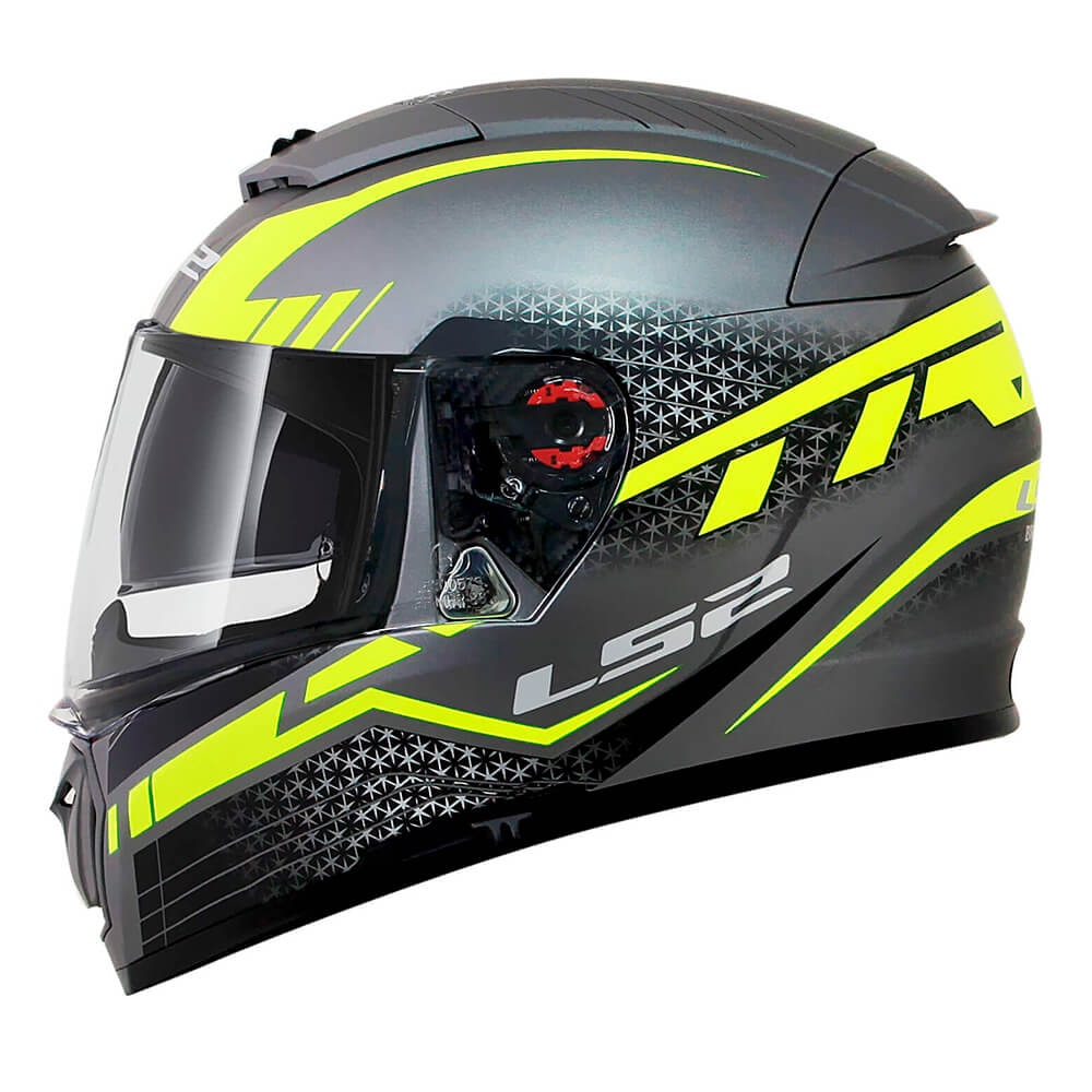 Capacete LS2 Breaker FF390 Split Matte Titanium Amarelo