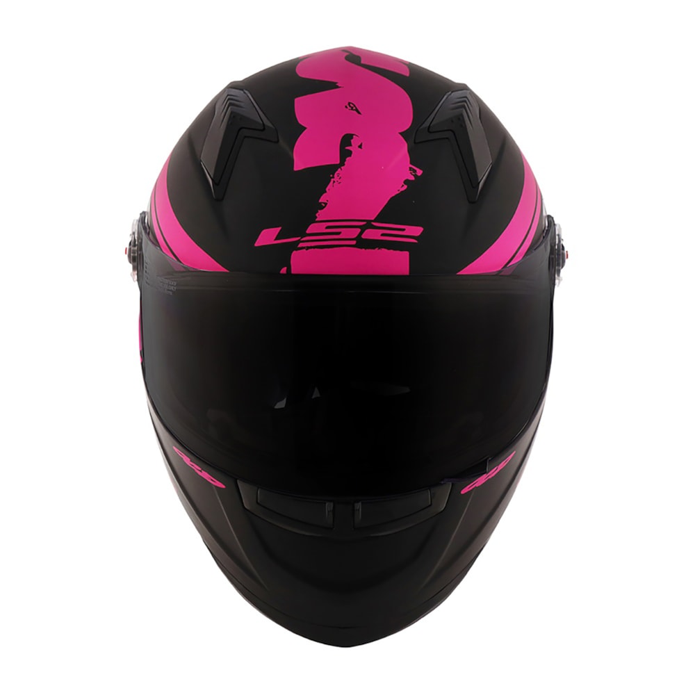 Capacete LS2 Classic FF358 Fluo Matte Black/Pink