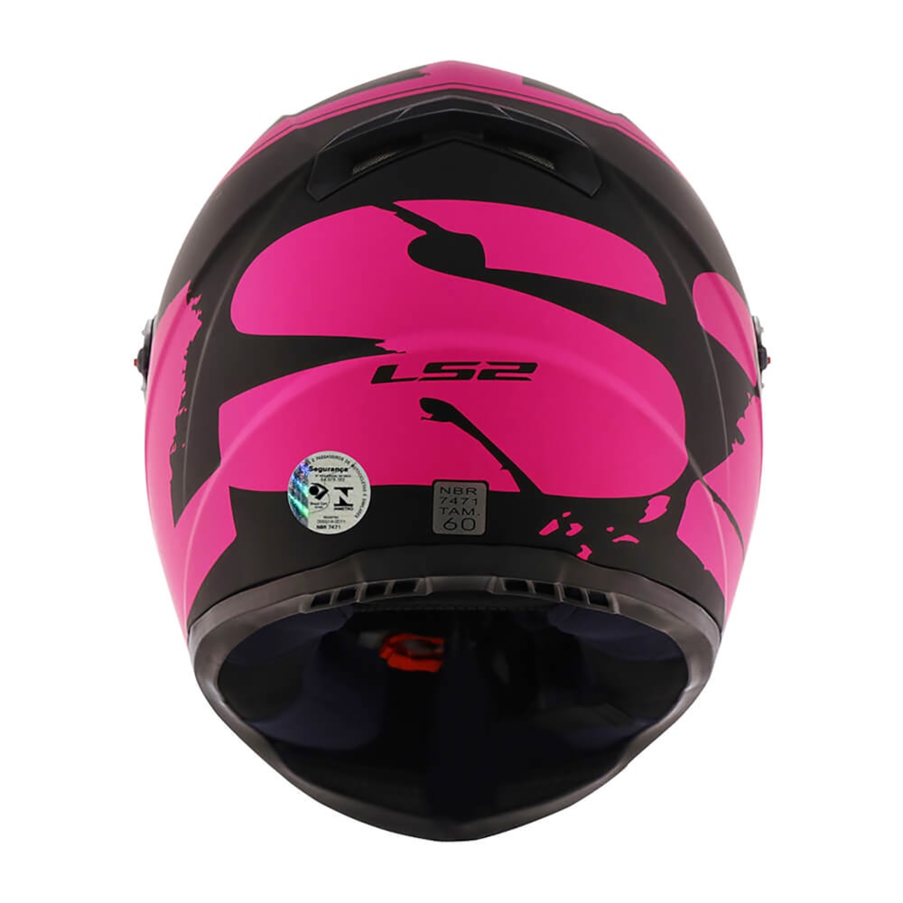 Capacete LS2 Classic FF358 Fluo Matte Black/Pink