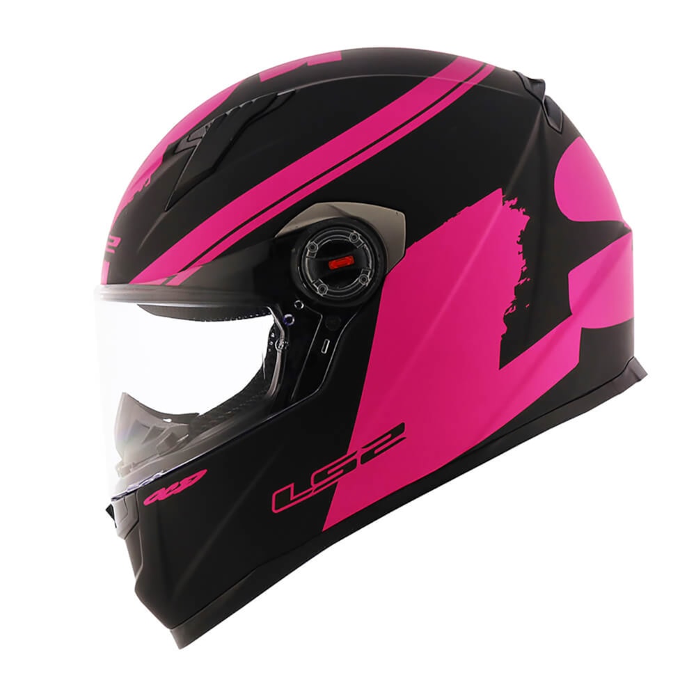 Capacete LS2 Classic FF358 Fluo Matte Black/Pink