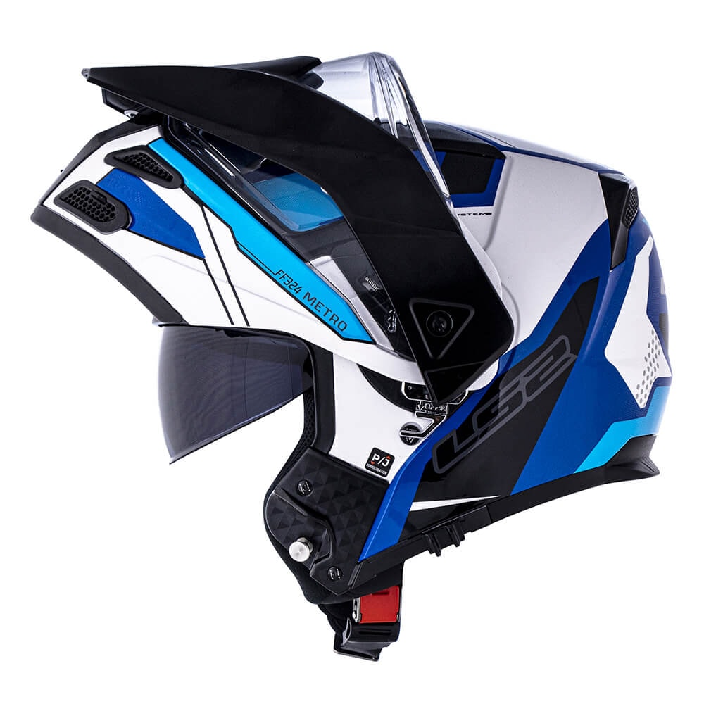 Capacete LS2 Metro Evo FF324 Complex Matt Black/White/Blue