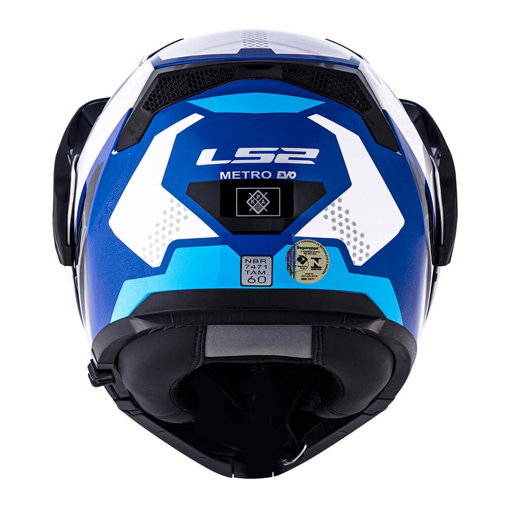 Capacete LS2 Metro Evo FF324 Complex Matt Black/White/Blue