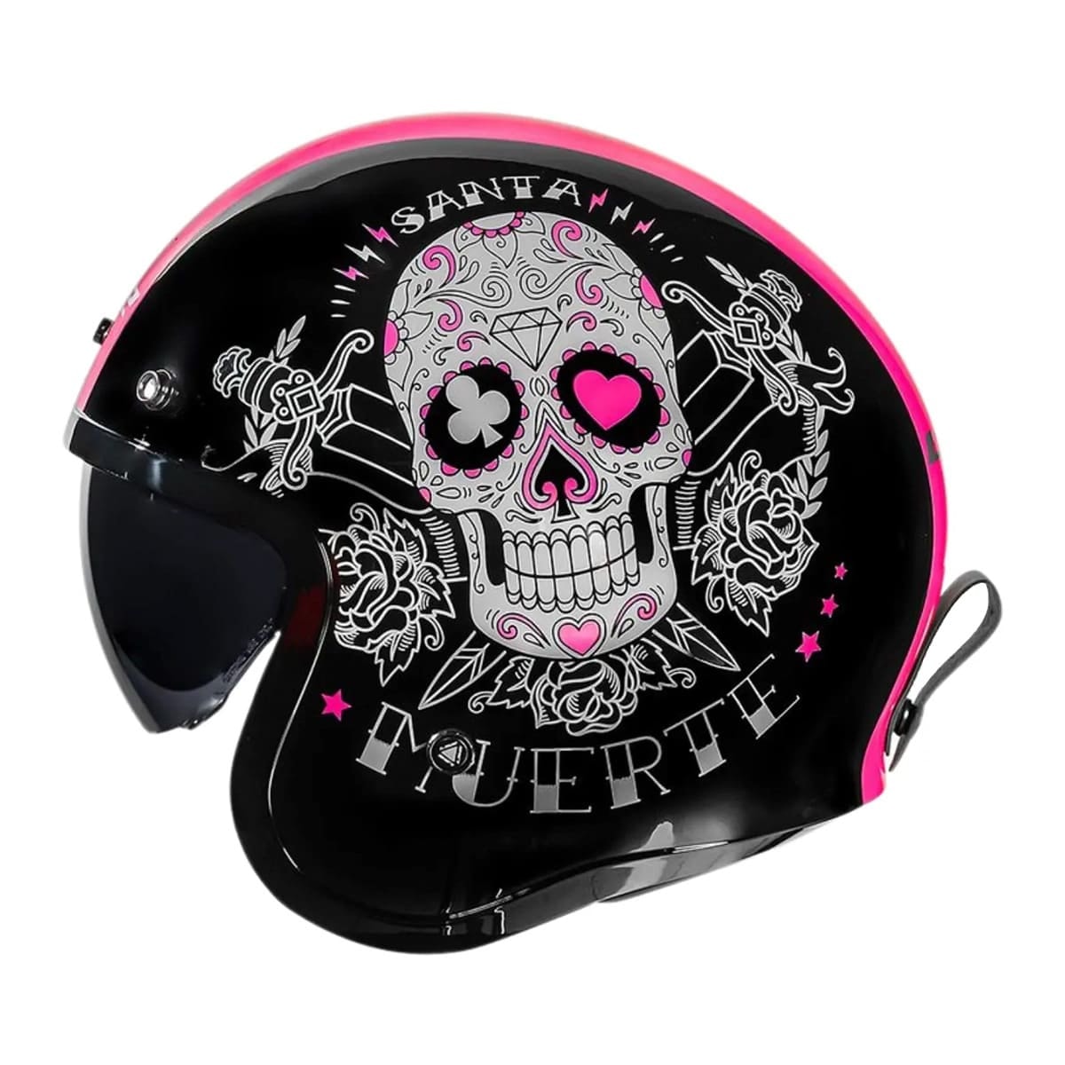 Capacete LS2 Spitfire OF599 Pink Muerte - Sacramento