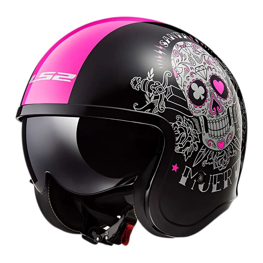 Capacete LS2 Spitfire OF599 Pink Muerte