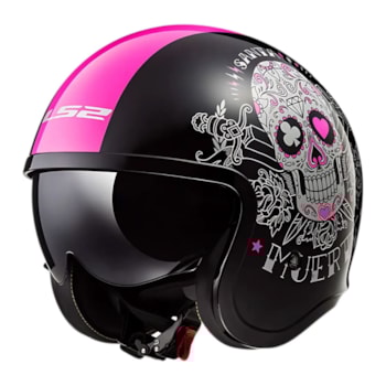 Capacete LS2 Spitfire OF599 Pink Muerte
