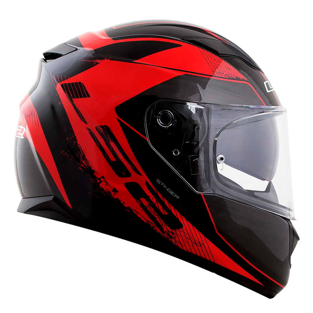 Capacete LS2 Stream FF320 Stingers Preto/Vermelho