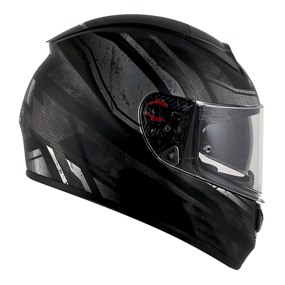 Capacete LS2 Vector FF397 Razor Matte Preto/Prata/Cinza