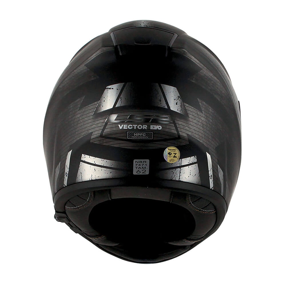 Capacete LS2 Vector FF397 Razor Matte Preto/Prata/Cinza