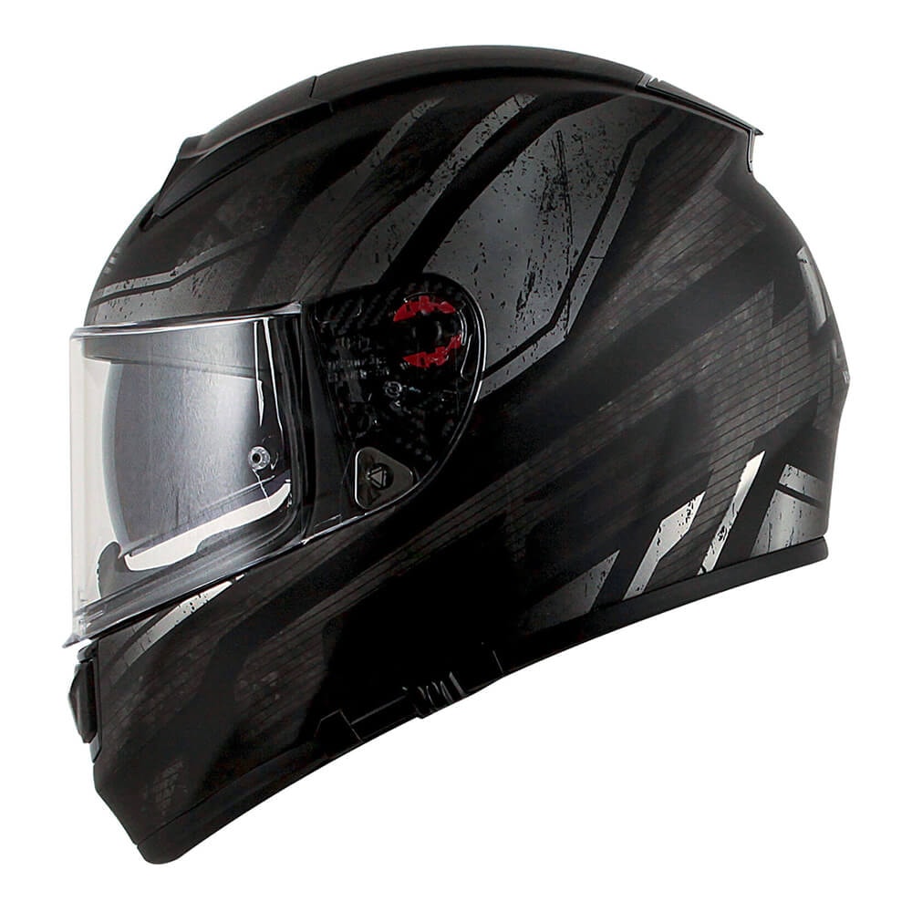 Capacete LS2 Vector FF397 Razor Matte Preto/Prata/Cinza