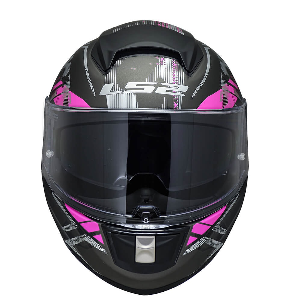 Capacete LS2 Vector FF397 Stencil Matte Titanium/Purple