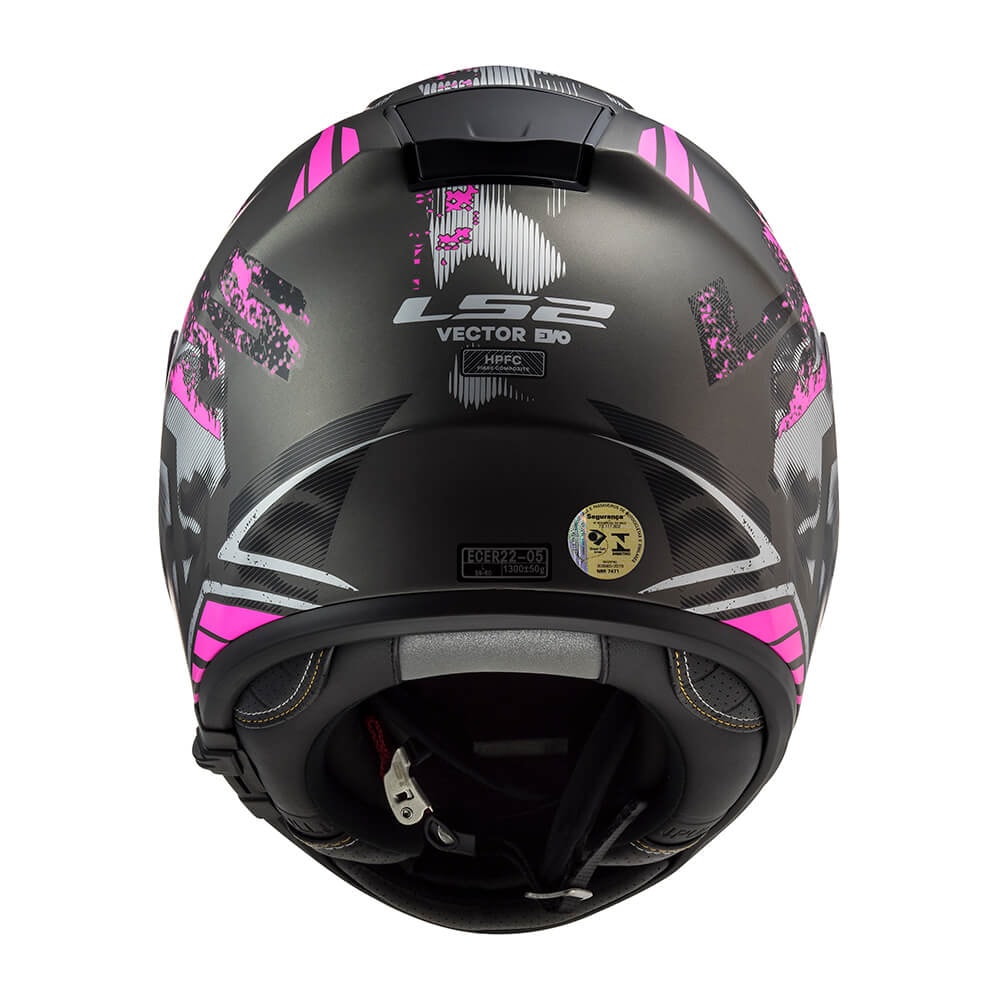 Capacete LS2 Vector FF397 Stencil Matte Titanium/Purple