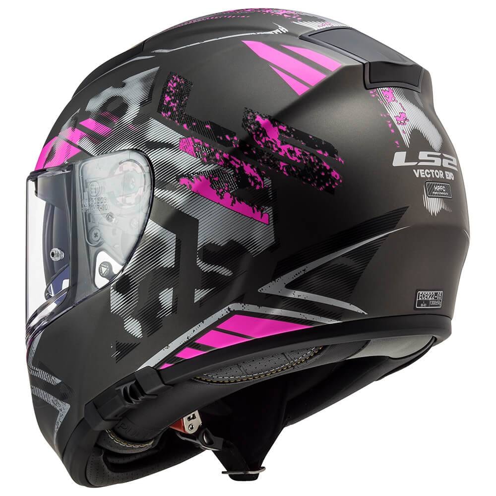 Capacete LS2 Vector FF397 Stencil Matte Titanium/Purple
