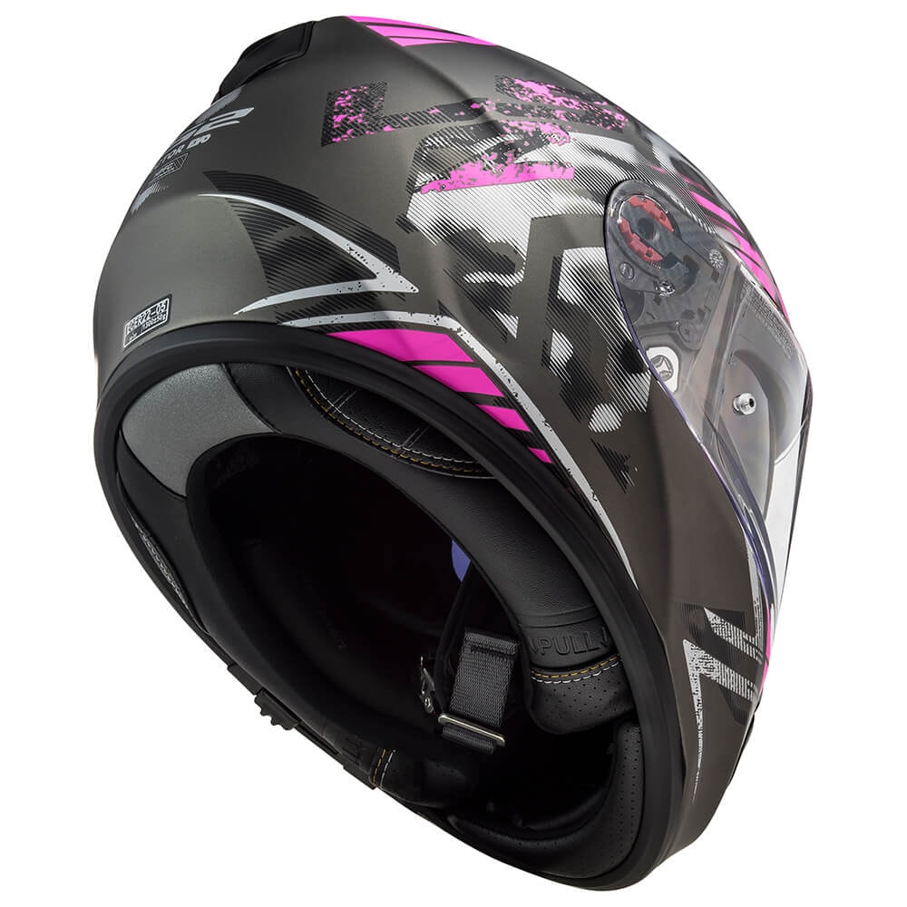 Capacete LS2 Vector FF397 Stencil Matte Titanium/Purple