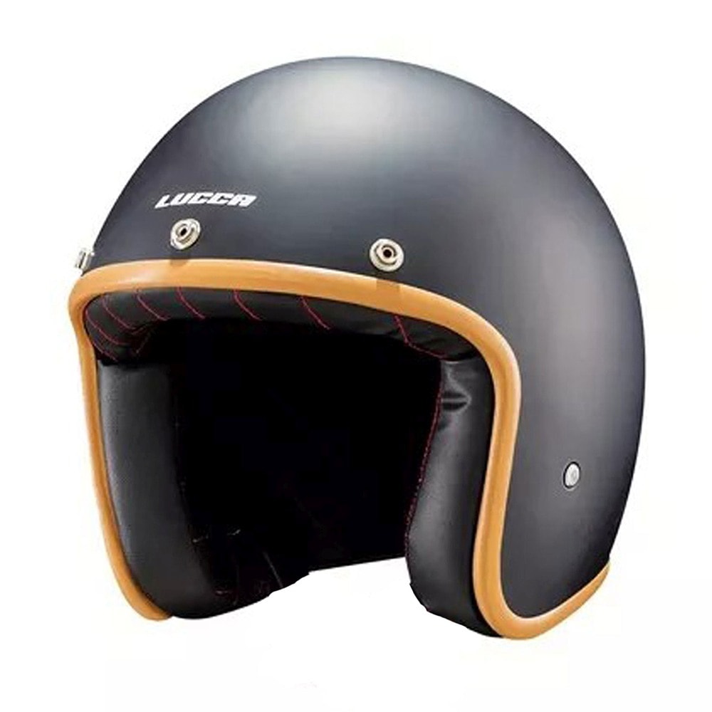 Capacete Lucca OF605 Cafe Racer Matt Black Caramel