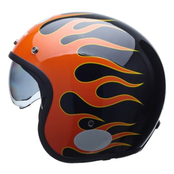 Capacete Lucca Sublime On Fire Glossy Black