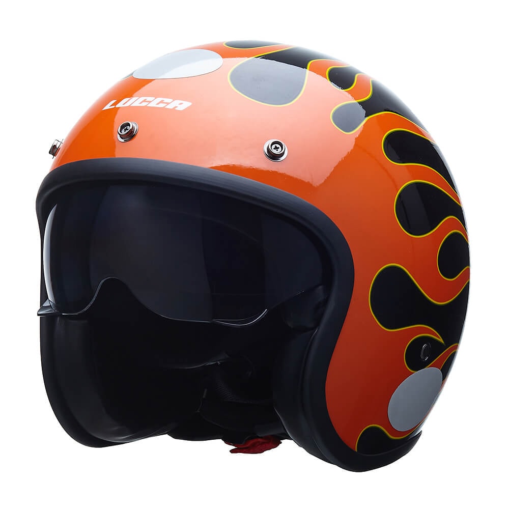 Capacete Lucca Sublime On Fire Glossy Black