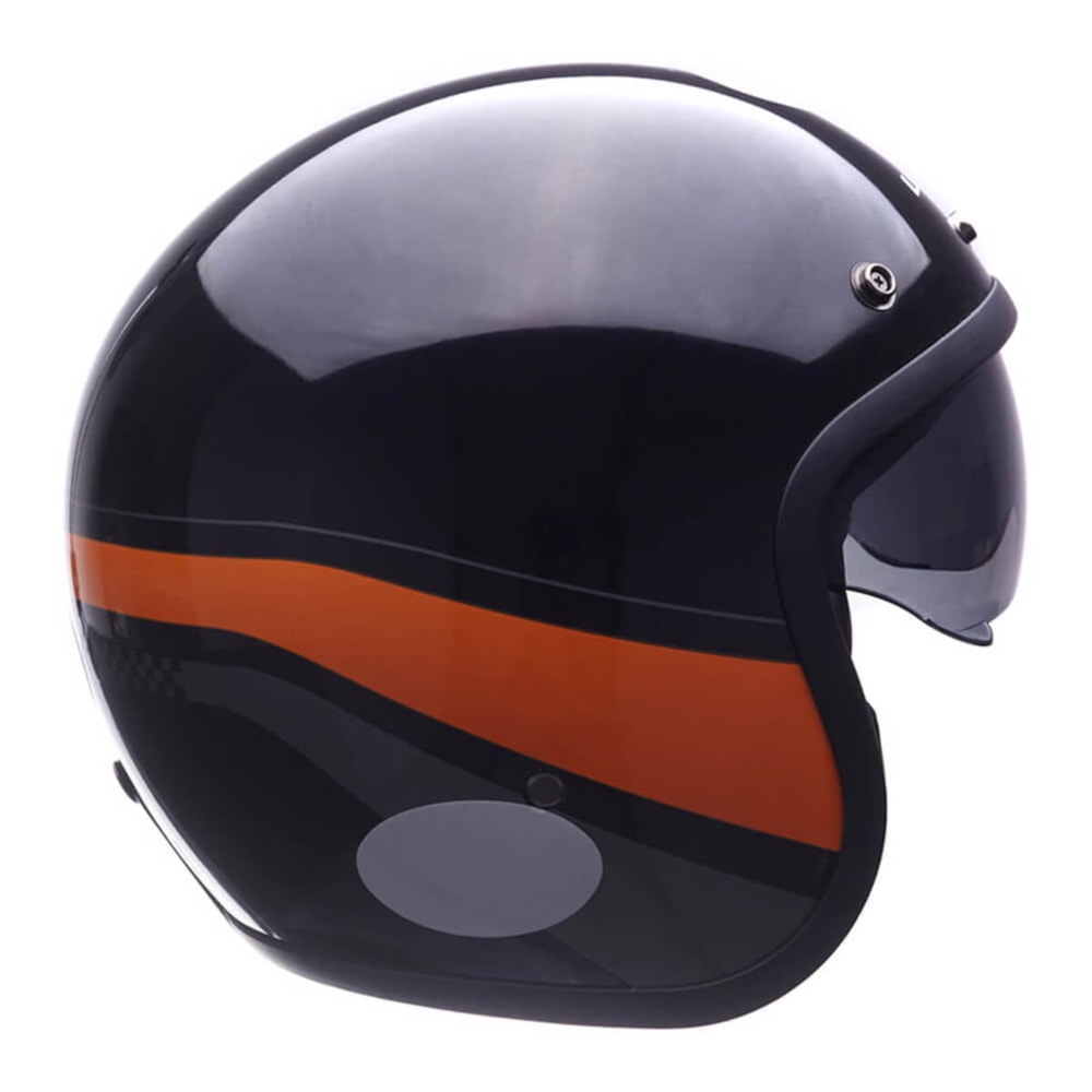 Capacete Lucca Sublime Squad Glossy Black Orange Grey