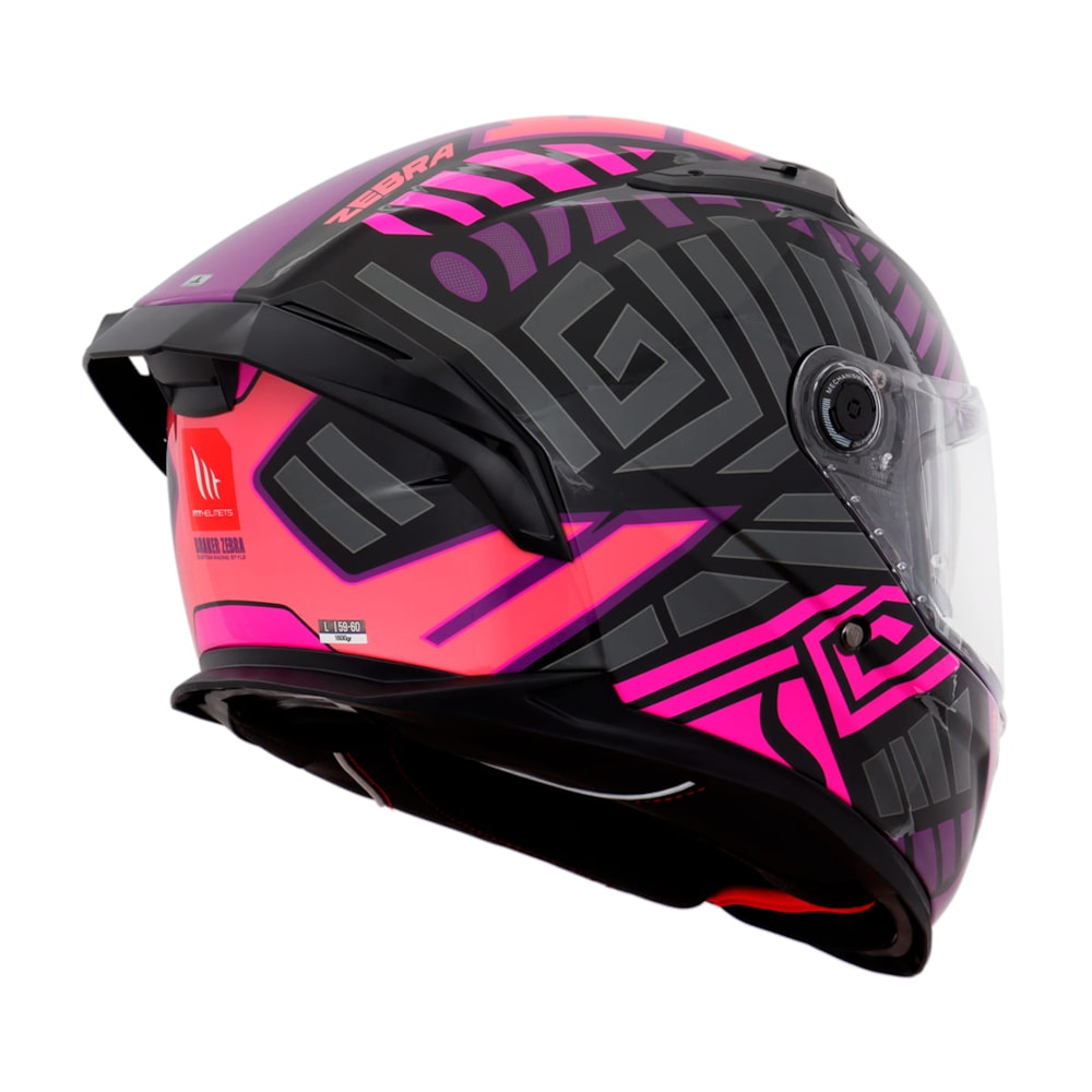 Capacete MT Braker Zebra