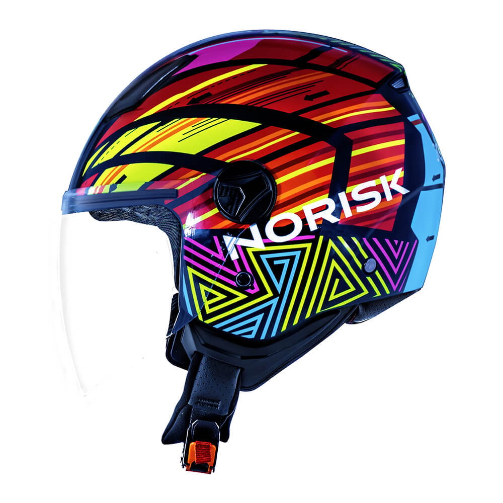 【reireirei】 Capacete = Norisk Ff802 Razor Mad Mgrey + Viseira Cromada 塊根植物・コーデックス
