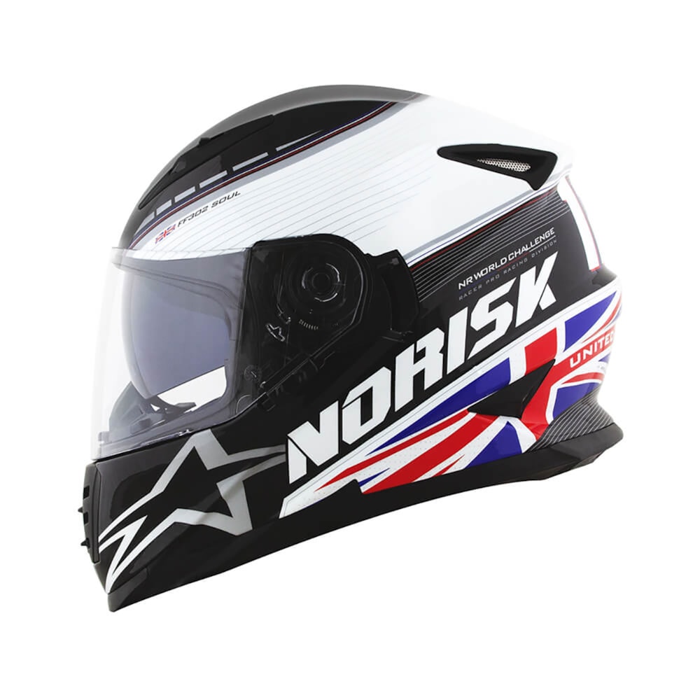 Capacete Norisk Soul FF302 Grand Prix United Kingdom