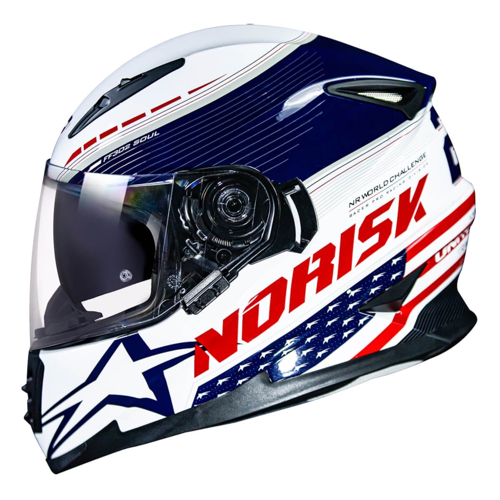 Capacete Norisk Soul FF302 Grand Prix USA