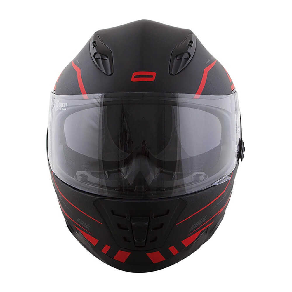 Capacete Norisk Soul FF302 Target Vermelho Fosco/Preto