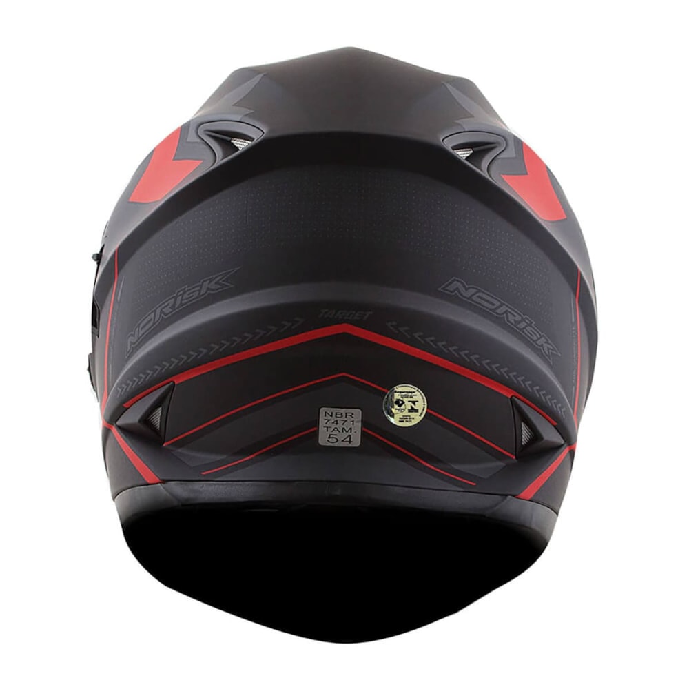 Capacete Norisk Soul FF302 Target Vermelho Fosco/Preto