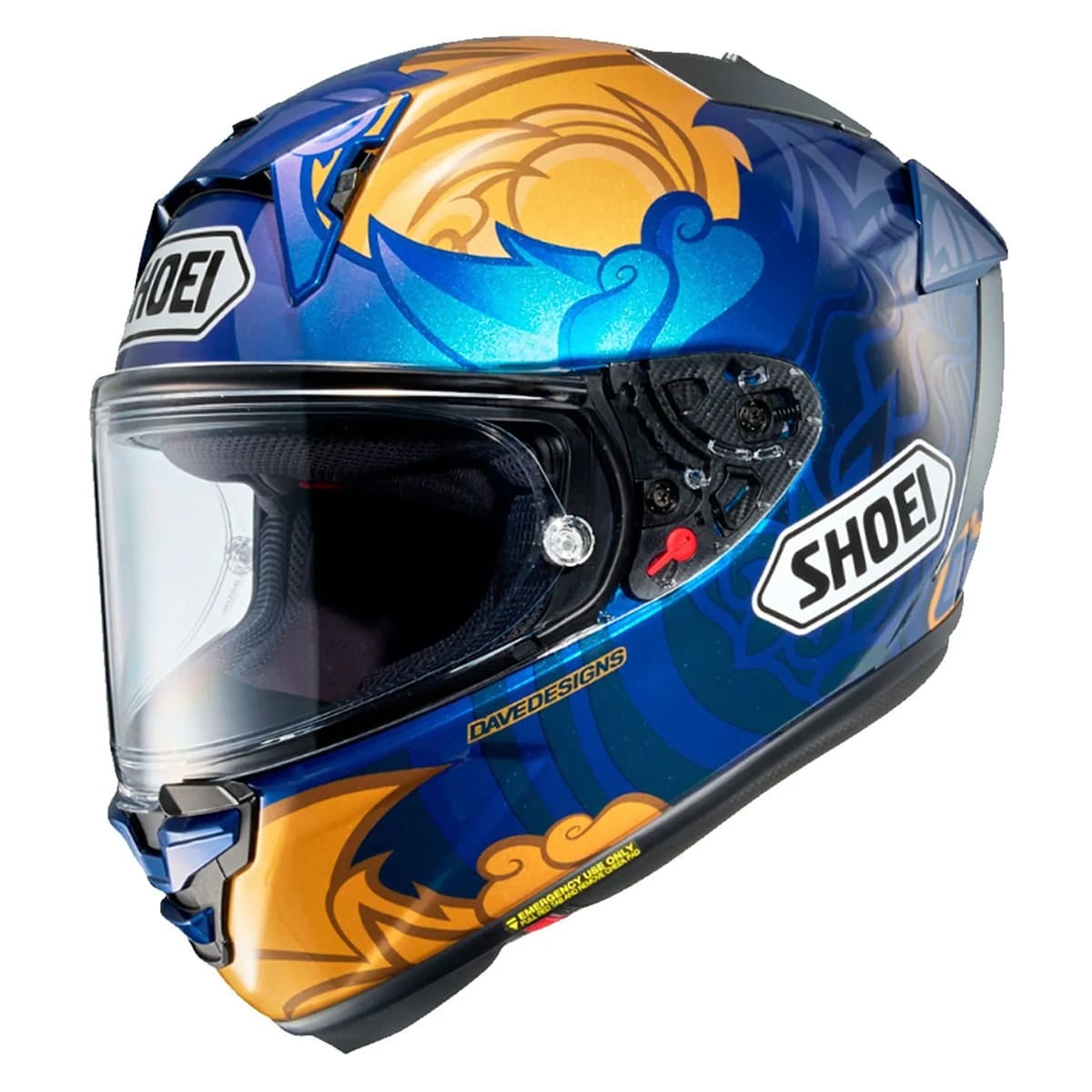 SELLS PRO F3 TERRAIN 10.5号 Capacete Shoei X-SPR Pro Daijiro TC-3 - Azul/Amarelo - Grid Motors