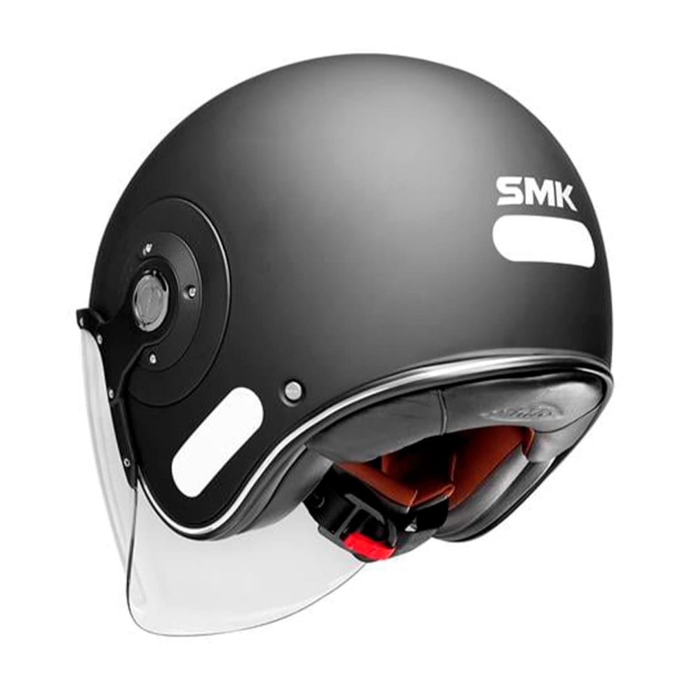 Capacete SMK Retro Jet Matt Black Ma220