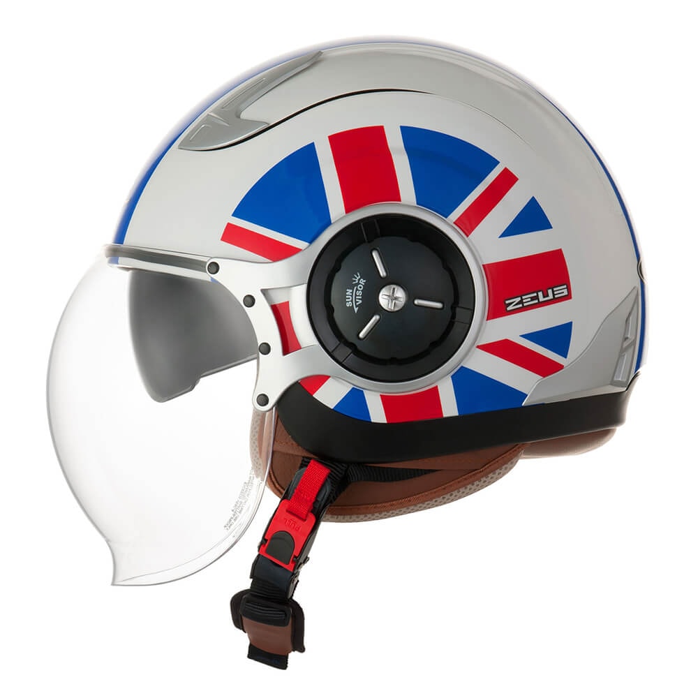 Capacete Zeus 218Da Ss8 Branco/Azul - Sacramento