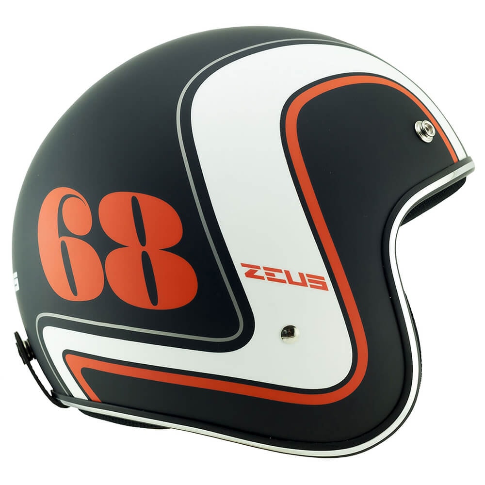 Capacete Zeus 380H Matt Black/K36 Orange - Sacramento