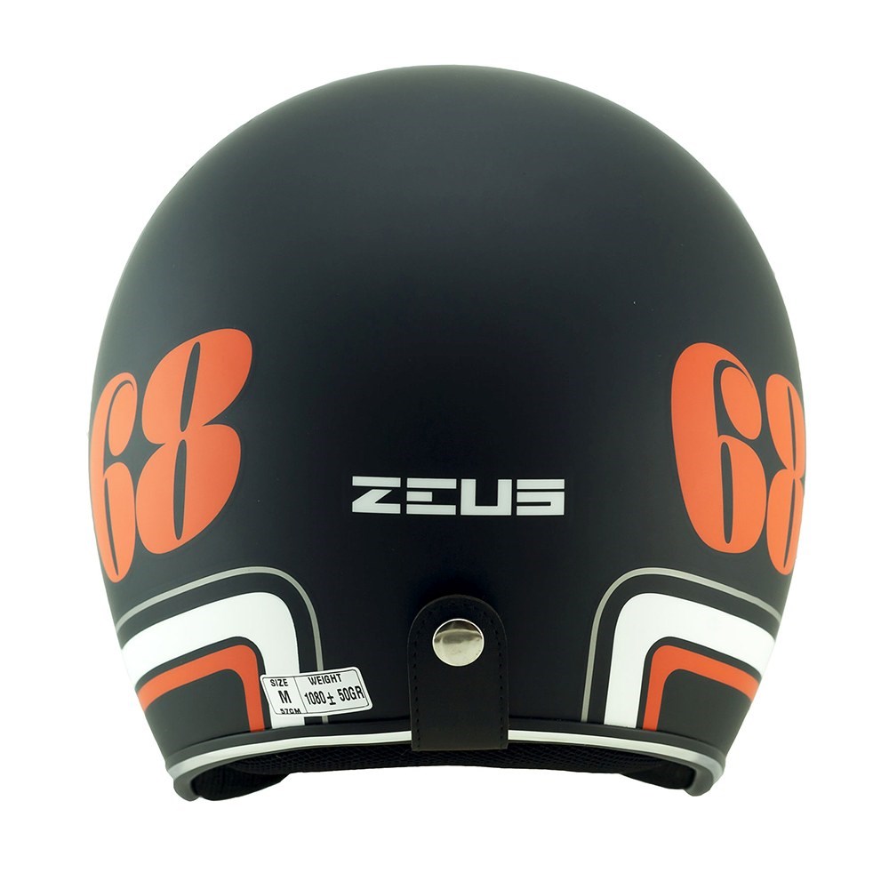 Capacete Zeus 380H Matt Black/K36 Orange