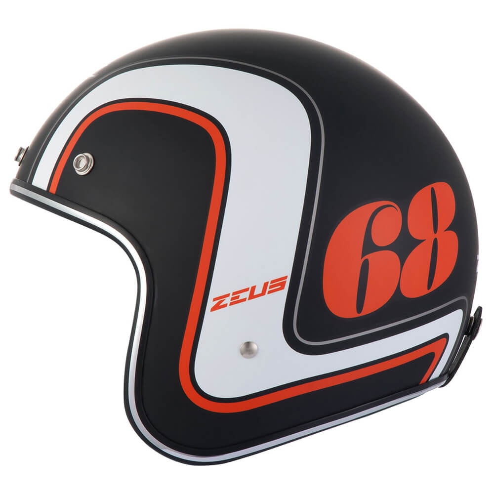 Capacete Zeus 380H Matt Black/K36 Orange - Sacramento