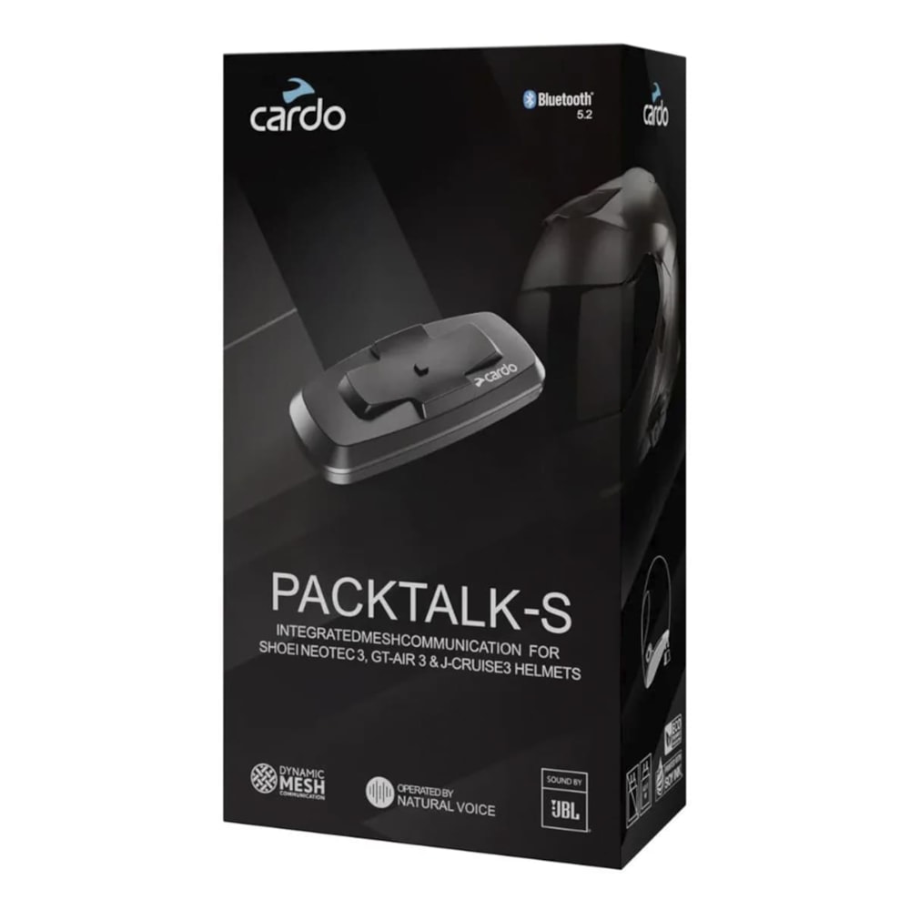 Intercomunicador Cardo Packtalk-S Shoei Geracao 3 Single (1 Peça)