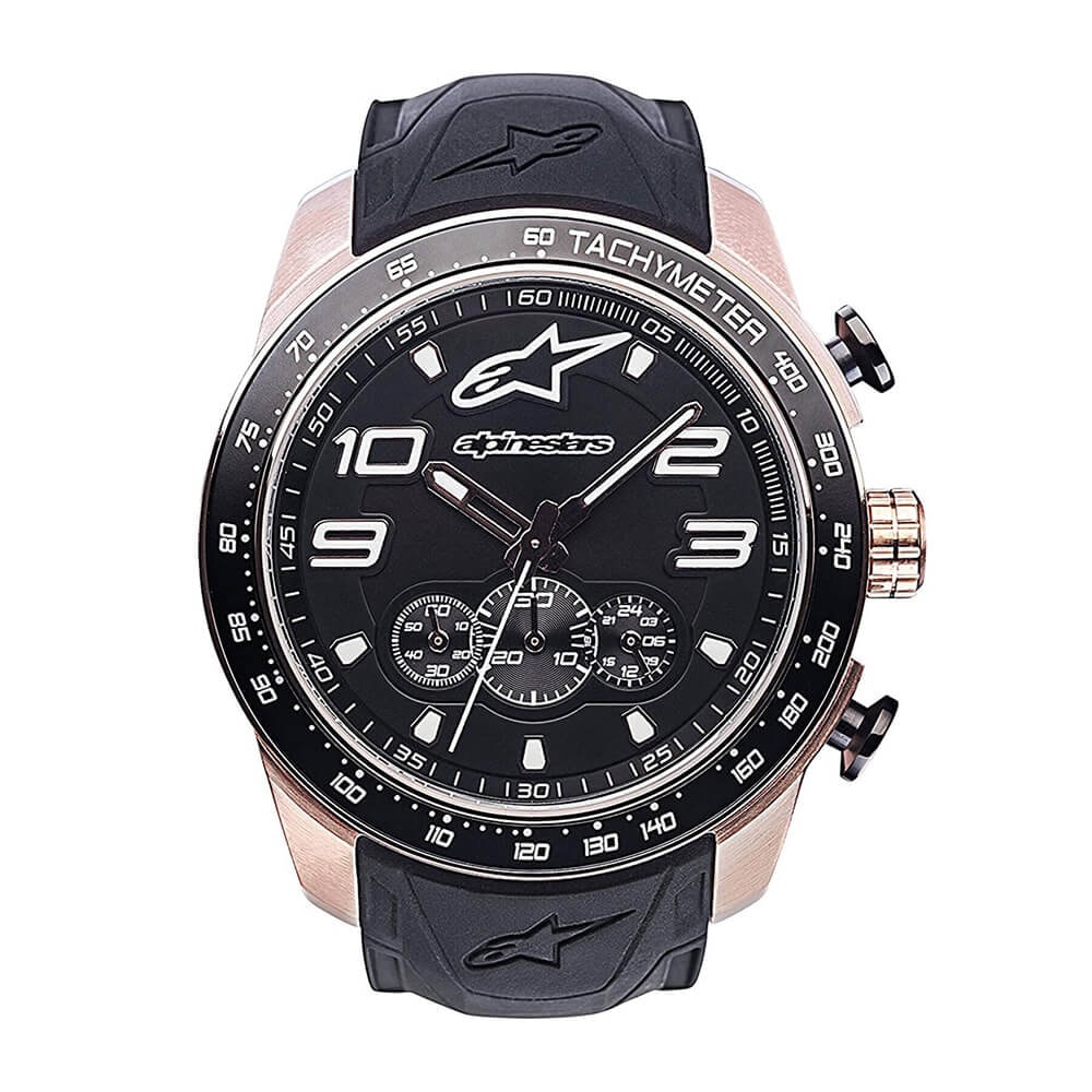 Relógio Alpinestars Tech Chrono Dourado Sil/Pto/Ros/Ouro