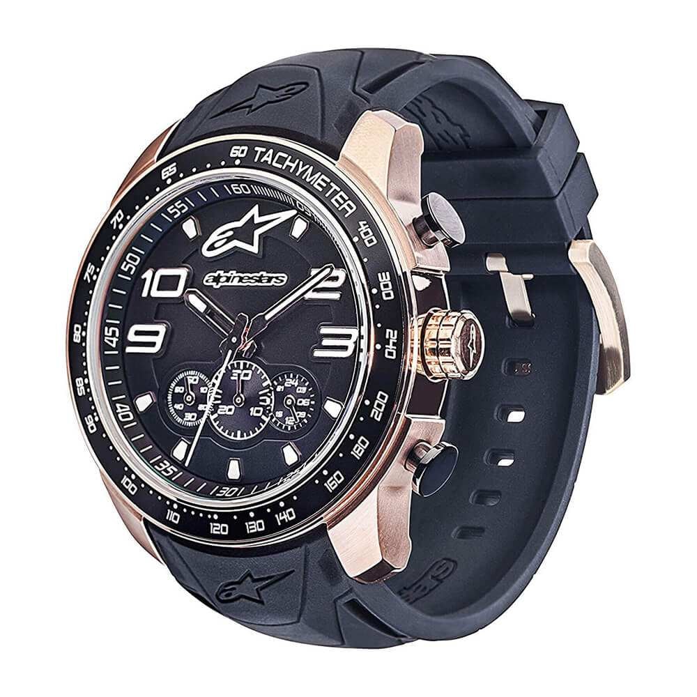 Relógio Alpinestars Tech Chrono Dourado Sil/Pto/Ros/Ouro