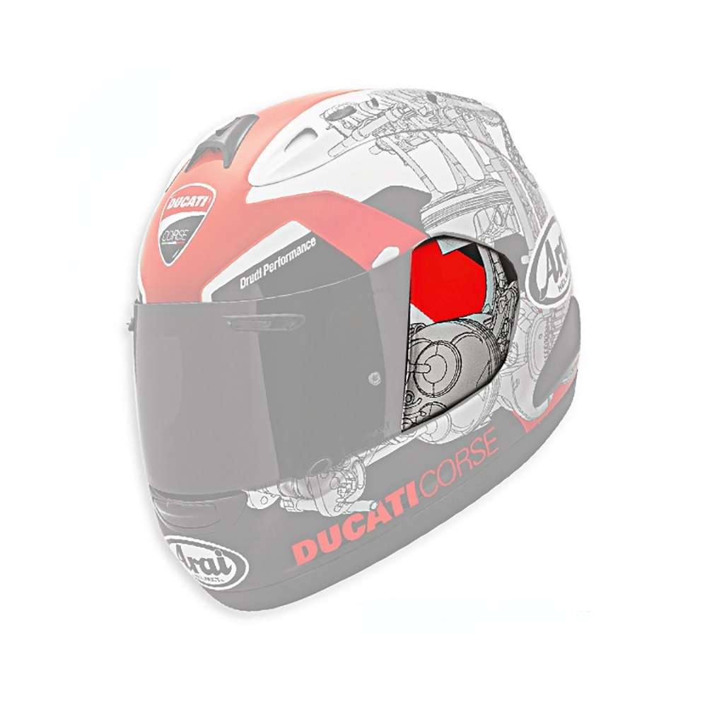 Tampa Lateral Arai RX-7 GP / Axces 2 / Chaser Ducati Corse 14